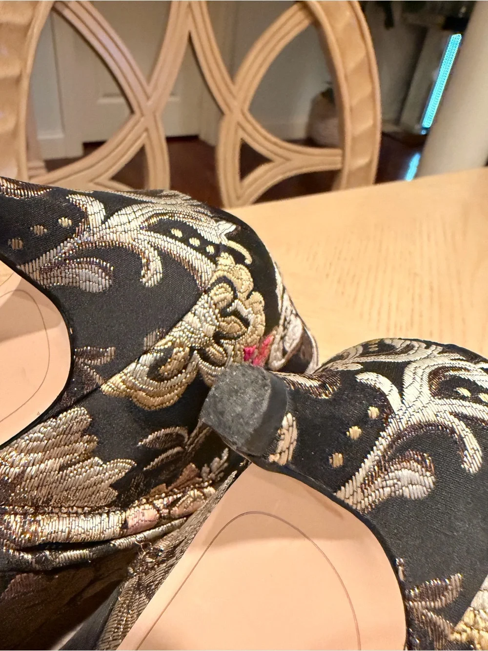 Sam Edelman Olette Floral Brocade Pointed Toe Ankle Booties Size 10